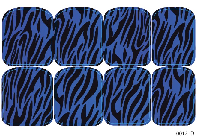 Didžiųjų nagų dekoravimo plėvelės pedikiūrui - 0012D