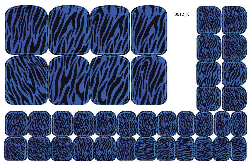 Nagų dekoravimo plėvelės pedikiūrui - 0012K