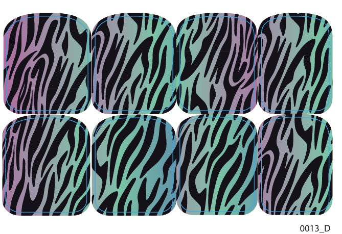 Didžiųjų nagų dekoravimo plėvelės pedikiūrui - 0013D