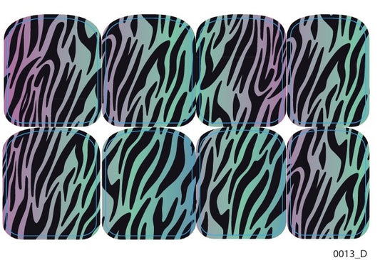 Didžiųjų nagų dekoravimo plėvelės pedikiūrui - 0013D