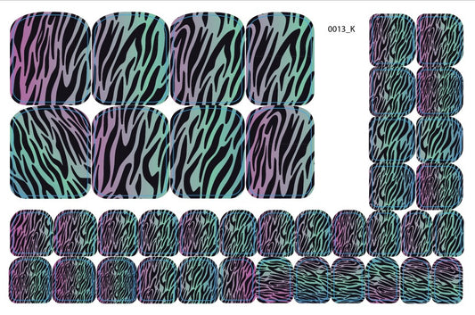 Nagų dekoravimo plėvelės pedikiūrui - 0013K