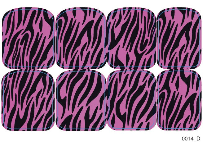 Didžiųjų nagų dekoravimo plėvelės pedikiūrui - 0014D