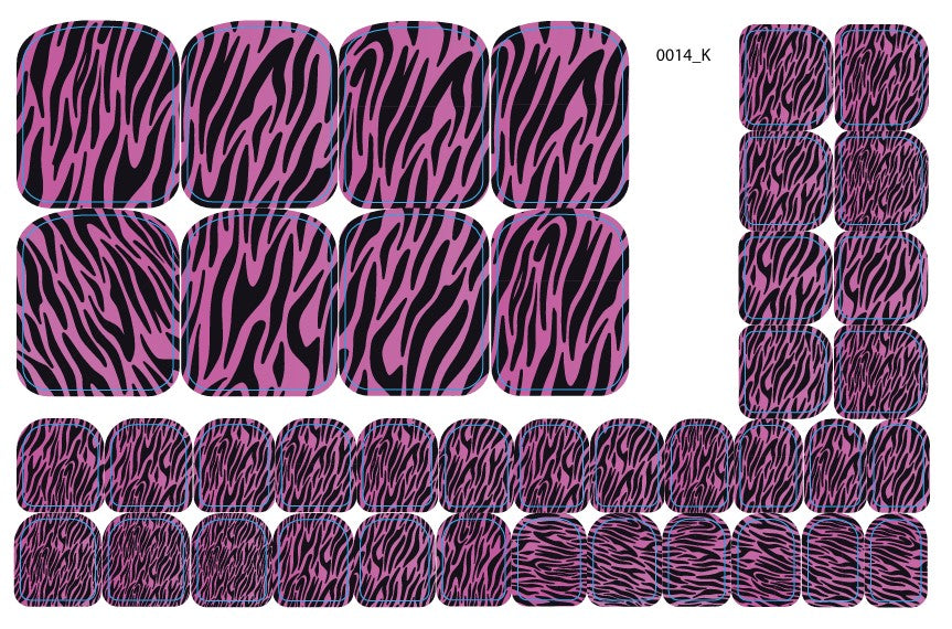 Nagų dekoravimo plėvelės pedikiūrui - 0014K