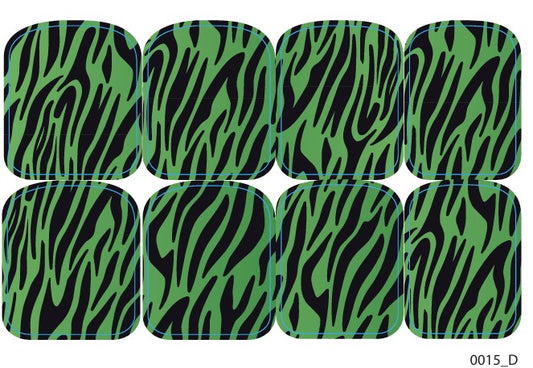 Didžiųjų nagų dekoravimo plėvelės pedikiūrui - 0015D