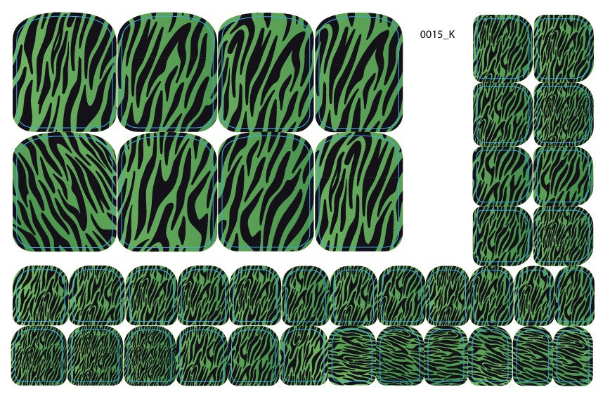 Nagų dekoravimo plėvelės pedikiūrui - 0015K