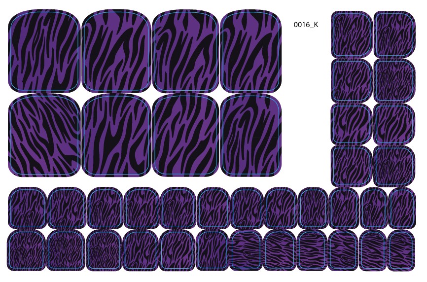 Nagų dekoravimo plėvelės pedikiūrui - 0016K