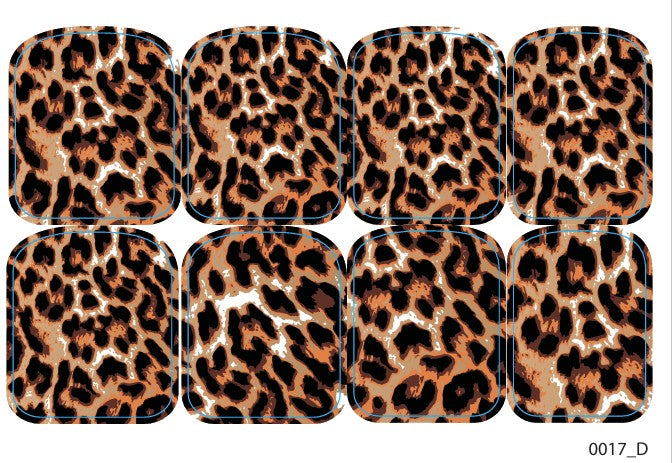 Didžiųjų nagų dekoravimo plėvelės pedikiūrui - 0017D