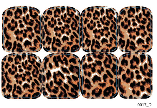 Didžiųjų nagų dekoravimo plėvelės pedikiūrui - 0017D