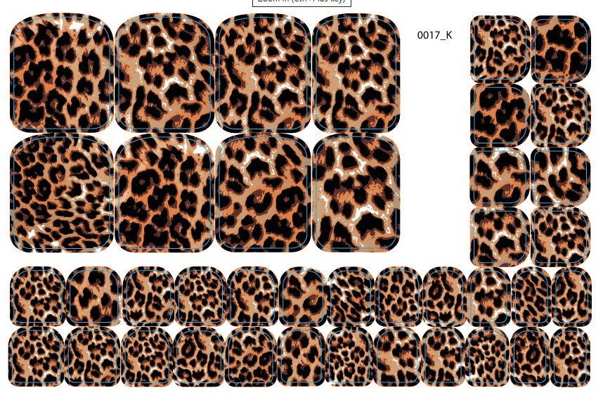 Nagų dekoravimo plėvelės pedikiūrui - 0017K