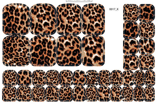 Nagų dekoravimo plėvelės pedikiūrui - 0017K