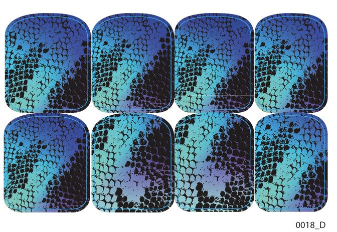 Didžiųjų nagų dekoravimo plėvelės pedikiūrui - 0018D