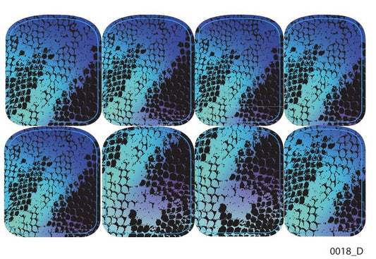 Didžiųjų nagų dekoravimo plėvelės pedikiūrui - 0018D