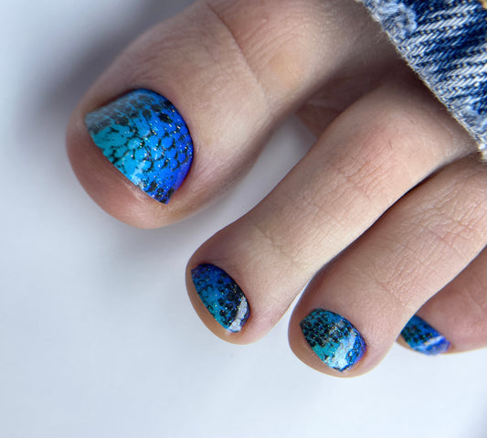 Large nail decoration films for pedicure - 0018D 