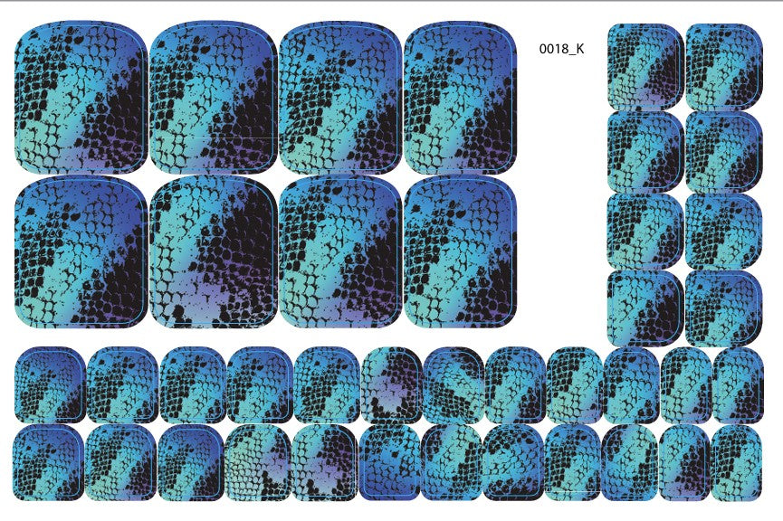 Nagų dekoravimo plėvelės pedikiūrui - 0018K