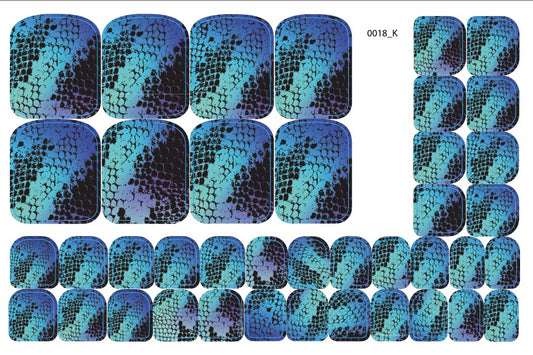 Nagų dekoravimo plėvelės pedikiūrui - 0018K