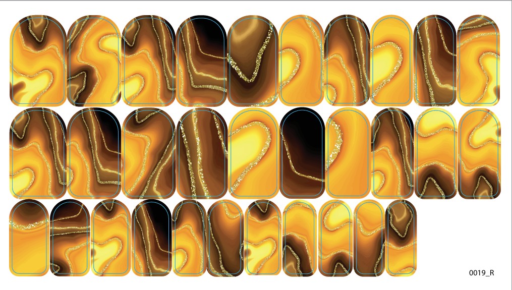 Nagų dekoravimo plėvelės manikiūrui - 0019R