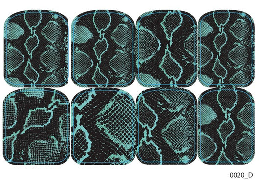 Didžiųjų nagų dekoravimo plėvelės pedikiūrui - 0020D