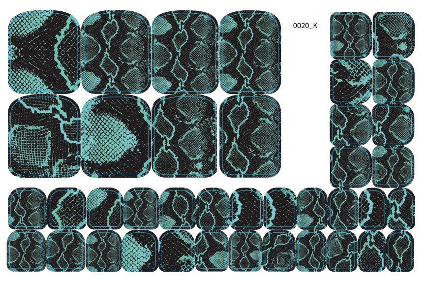 Nagų dekoravimo plėvelės pedikiūrui - 0020K