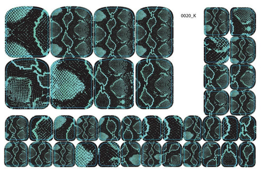 Nagų dekoravimo plėvelės pedikiūrui - 0020K