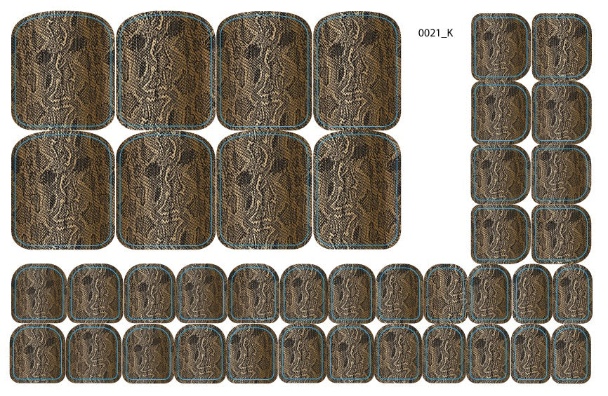 Nagų dekoravimo plėvelės pedikiūrui - 0021K