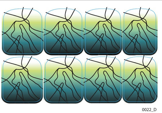 Didžiųjų nagų dekoravimo plėvelės pedikiūrui - 0022D