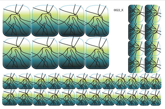 Nagų dekoravimo plėvelės pedikiūrui - 0022K