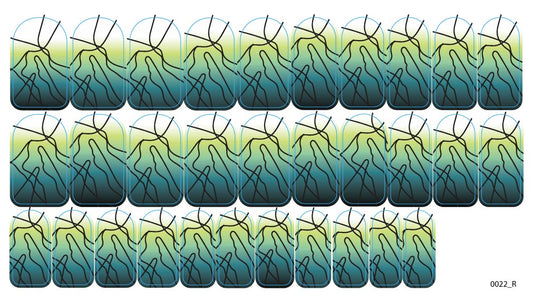 Nagų dekoravimo plėvelės manikiūrui - 0022R