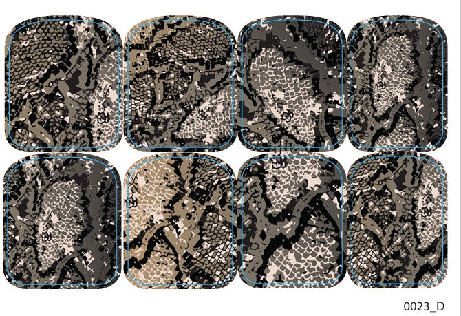 Didžiųjų nagų dekoravimo plėvelės pedikiūrui - 0023D