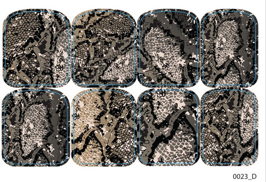 Didžiųjų nagų dekoravimo plėvelės pedikiūrui - 0023D