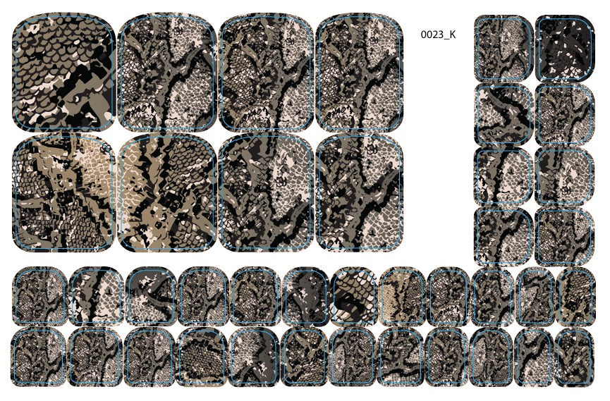 Nagų dekoravimo plėvelės pedikiūrui - 0023K