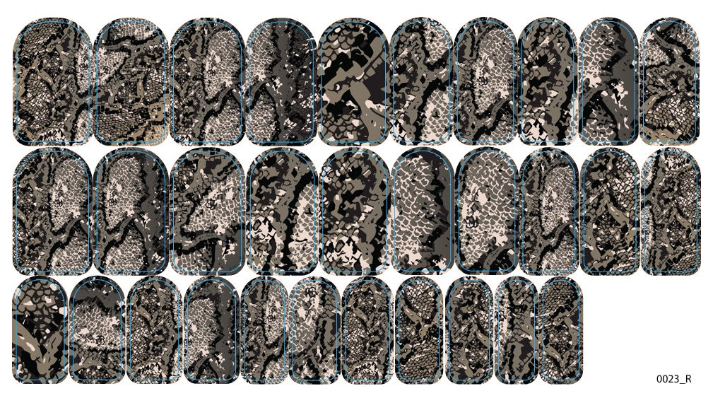 Nagų dekoravimo plėvelės manikiūrui - 0023R