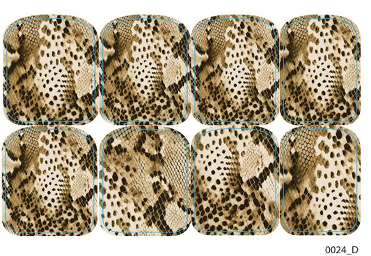 Didžiųjų nagų dekoravimo plėvelės pedikiūrui - 0024D