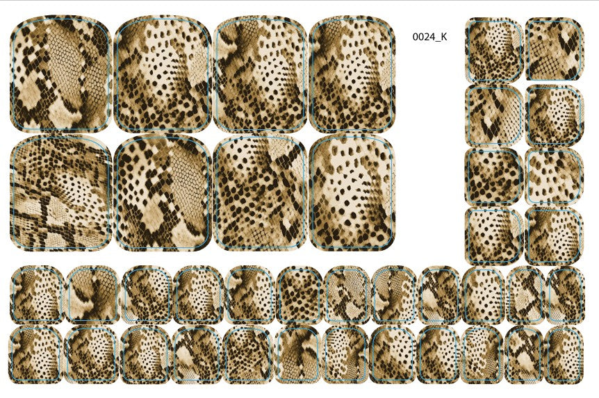 Nagų dekoravimo plėvelės pedikiūrui - 0024K