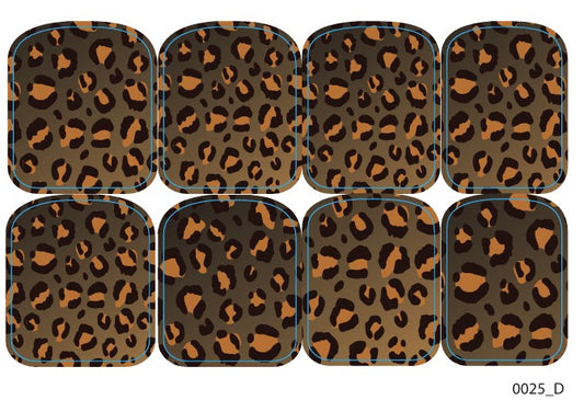 Didžiųjų nagų dekoravimo plėvelės pedikiūrui - 0025D