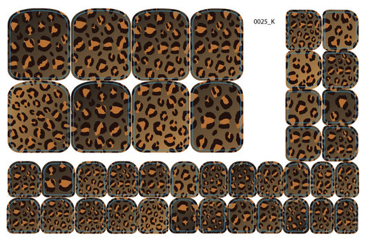 Nagų dekoravimo plėvelės pedikiūrui - 0025K