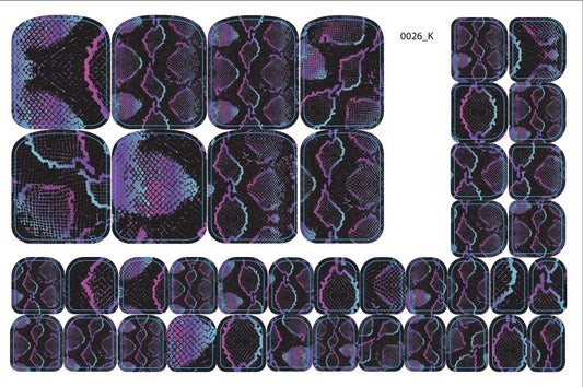 Nagų dekoravimo plėvelės pedikiūrui - 0026K