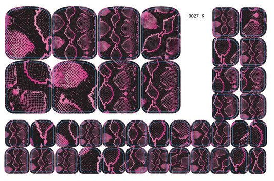 Nagų dekoravimo plėvelės pedikiūrui - 0027K