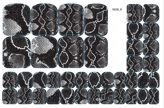 Nagų dekoravimo plėvelės pedikiūrui - 0028K