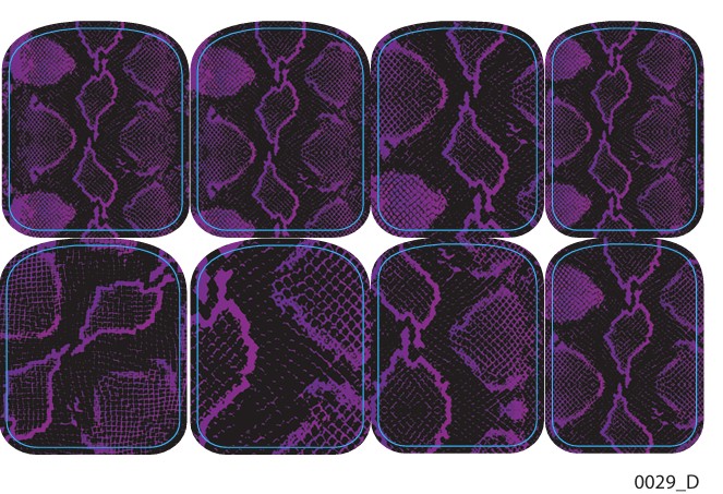 Didžiųjų nagų dekoravimo plėvelės pedikiūrui - 0029D