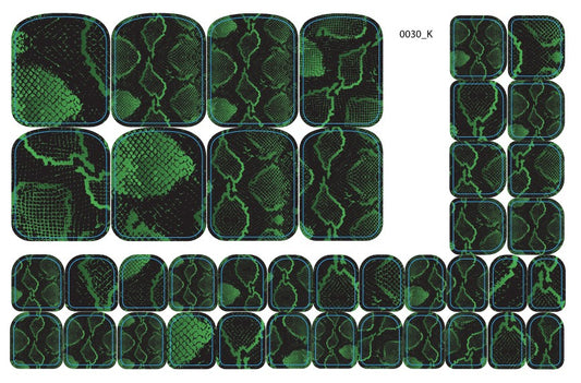 Nagų dekoravimo plėvelės pedikiūrui - 0030K