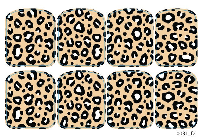 Didžiųjų nagų dekoravimo plėvelės pedikiūrui - 0031D