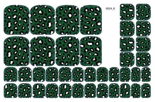 Nagų dekoravimo plėvelės pedikiūrui - 0034K