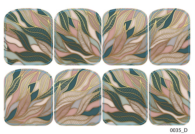 Didžiųjų nagų dekoravimo plėvelės pedikiūrui - 0035D