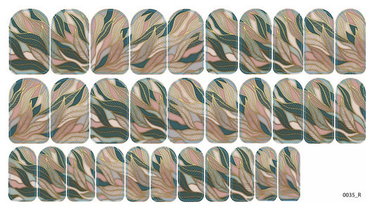 Nagų dekoravimo plėvelės manikiūrui - 0035R