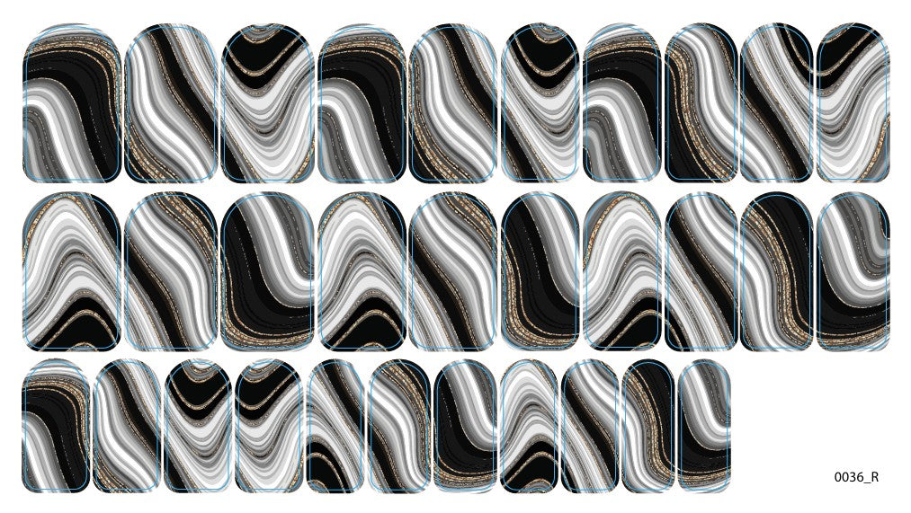 Nagų dekoravimo plėvelės manikiūrui - 0036R