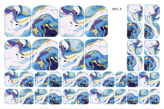 Nagų dekoravimo plėvelės pedikiūrui - 0037K