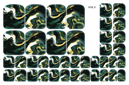 Nagų dekoravimo plėvelės pedikiūrui - 0038K