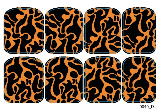 Didžiųjų nagų dekoravimo plėvelės pedikiūrui - 0040D