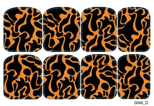 Didžiųjų nagų dekoravimo plėvelės pedikiūrui - 0040D