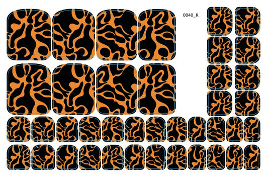 Nagų dekoravimo plėvelės pedikiūrui - 0040K